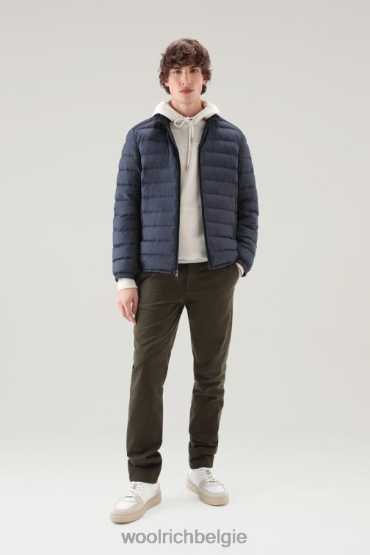 bering tech lichtgewicht donsjack van microvezel Woolrich Heren 8TTN0420 Melton blauw kleding