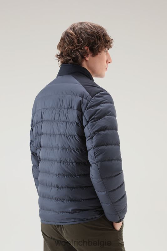 bering tech lichtgewicht donsjack van microvezel Woolrich Heren 8TTN0420 Melton blauw kleding