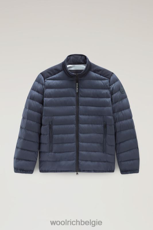 bering tech lichtgewicht donsjack van microvezel Woolrich Heren 8TTN0420 Melton blauw kleding