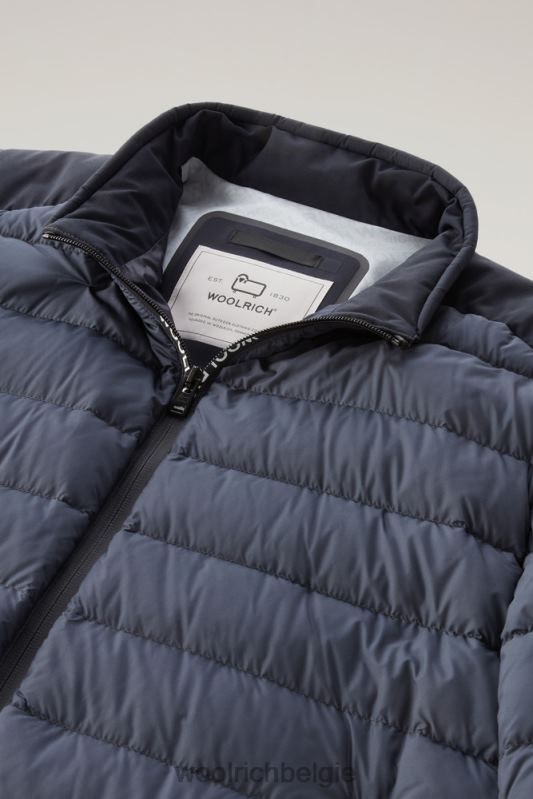 bering tech lichtgewicht donsjack van microvezel Woolrich Heren 8TTN0420 Melton blauw kleding