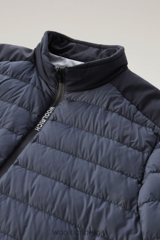 bering tech lichtgewicht donsjack van microvezel Woolrich Heren 8TTN0420 Melton blauw kleding