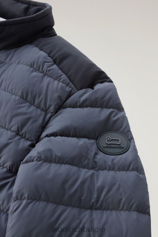 bering tech lichtgewicht donsjack van microvezel Woolrich Heren 8TTN0420 Melton blauw kleding