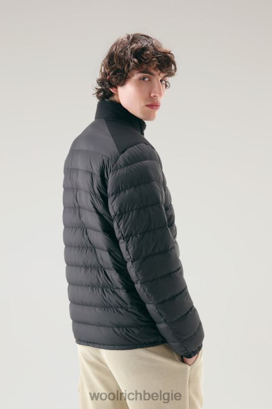 bering tech lichtgewicht donsjack van microvezel Woolrich Heren 8TTN0455 zwart kleding