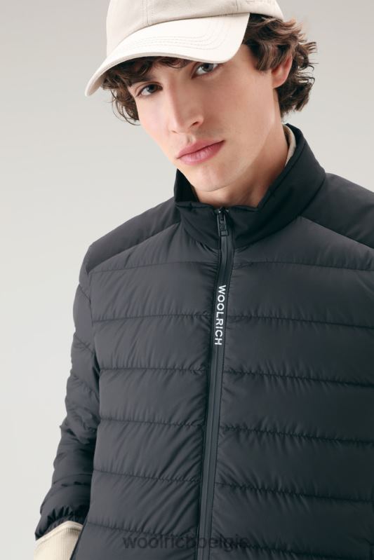 bering tech lichtgewicht donsjack van microvezel Woolrich Heren 8TTN0455 zwart kleding
