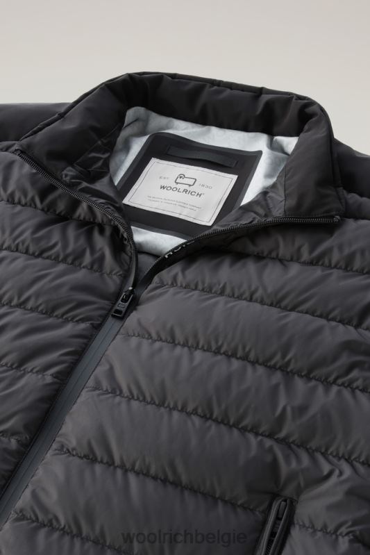 bering tech lichtgewicht donsjack van microvezel Woolrich Heren 8TTN0455 zwart kleding