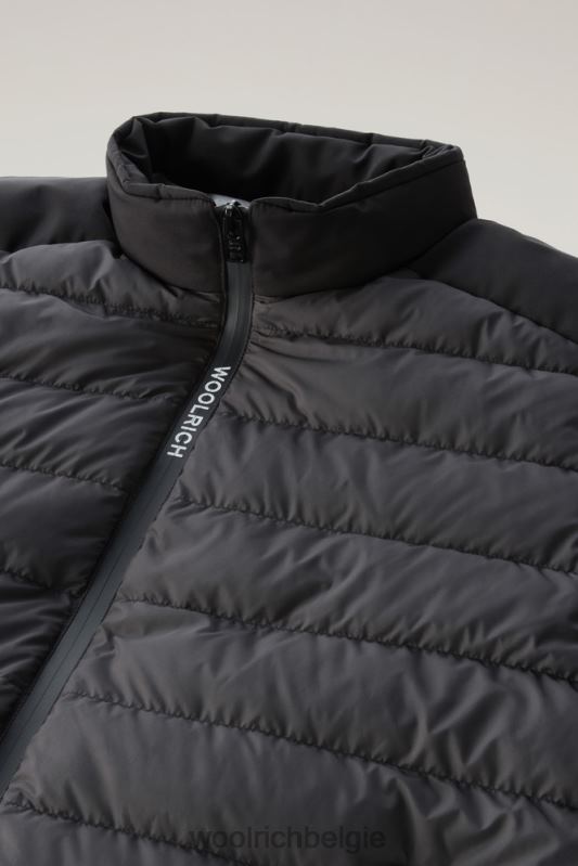 bering tech lichtgewicht donsjack van microvezel Woolrich Heren 8TTN0455 zwart kleding