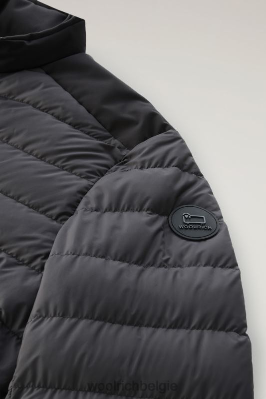 bering tech lichtgewicht donsjack van microvezel Woolrich Heren 8TTN0455 zwart kleding