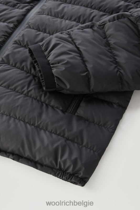 bering tech lichtgewicht donsjack van microvezel Woolrich Heren 8TTN0455 zwart kleding