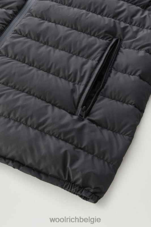 bering tech lichtgewicht donsjack van microvezel Woolrich Heren 8TTN0455 zwart kleding