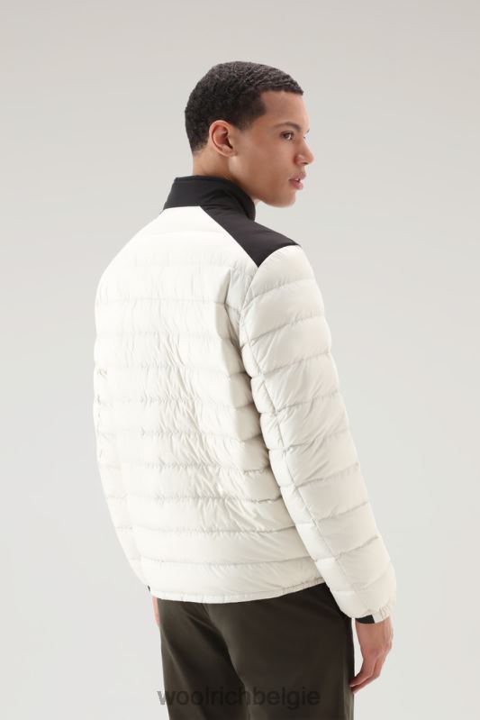 bering tech lichtgewicht donsjack van microvezel Woolrich Heren 8TTN0471 melkachtige crème kleding