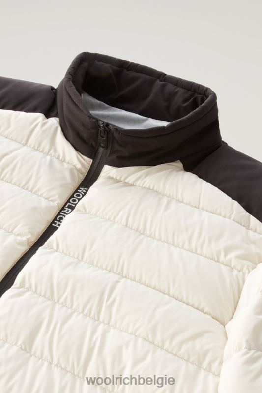 bering tech lichtgewicht donsjack van microvezel Woolrich Heren 8TTN0471 melkachtige crème kleding