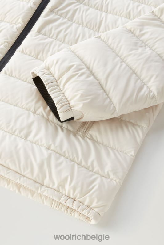 bering tech lichtgewicht donsjack van microvezel Woolrich Heren 8TTN0471 melkachtige crème kleding