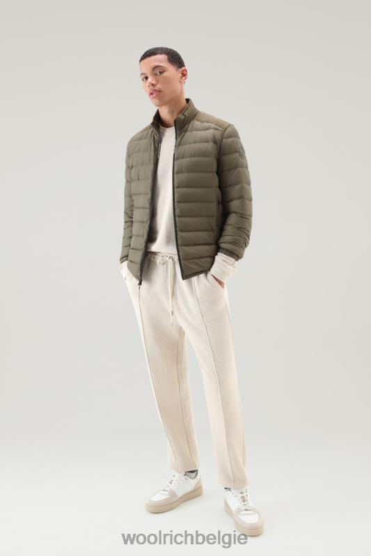 bering tech lichtgewicht donsjack van microvezel Woolrich Heren 8TTN0564 donkergroen kleding