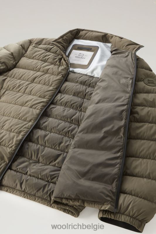 bering tech lichtgewicht donsjack van microvezel Woolrich Heren 8TTN0564 donkergroen kleding