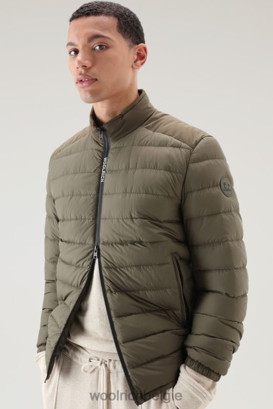 bering tech lichtgewicht donsjack van microvezel Woolrich Heren 8TTN0564 donkergroen kleding
