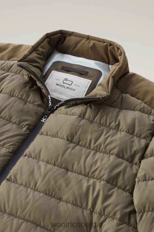 bering tech lichtgewicht donsjack van microvezel Woolrich Heren 8TTN0564 donkergroen kleding