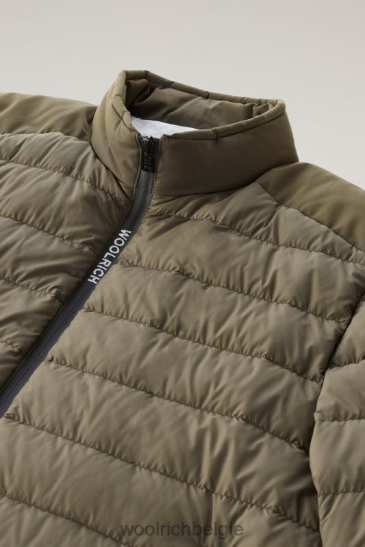 bering tech lichtgewicht donsjack van microvezel Woolrich Heren 8TTN0564 donkergroen kleding