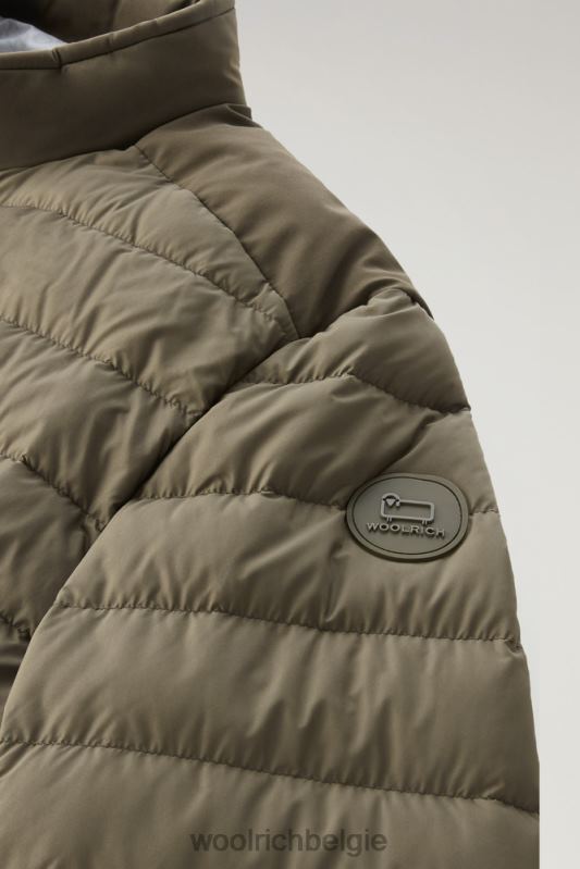 bering tech lichtgewicht donsjack van microvezel Woolrich Heren 8TTN0564 donkergroen kleding