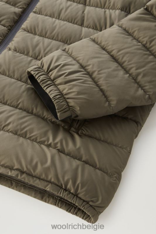 bering tech lichtgewicht donsjack van microvezel Woolrich Heren 8TTN0564 donkergroen kleding