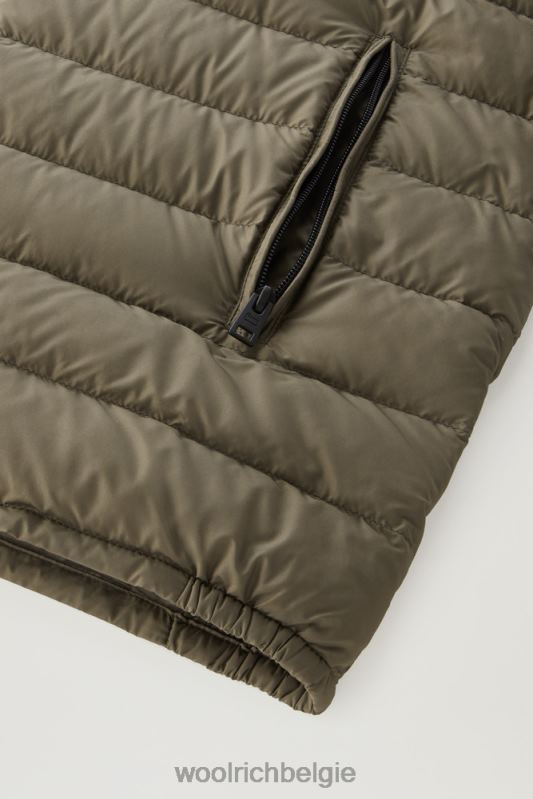 bering tech lichtgewicht donsjack van microvezel Woolrich Heren 8TTN0564 donkergroen kleding