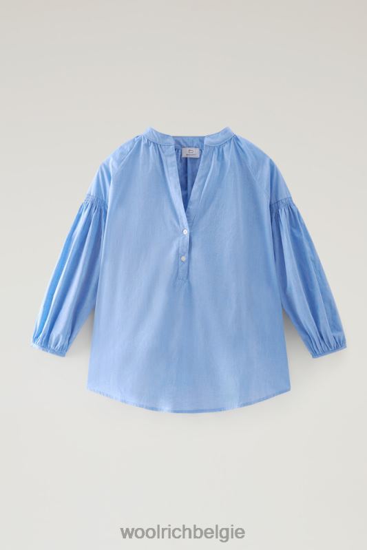 blouse van puur katoenen chambray Woolrich vrouwen 8TTN017 bleek indigo kleding