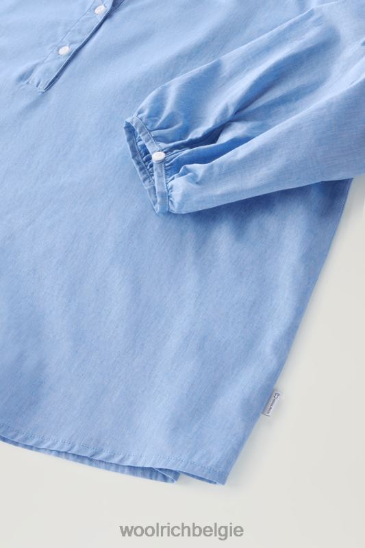 blouse van puur katoenen chambray Woolrich vrouwen 8TTN017 bleek indigo kleding