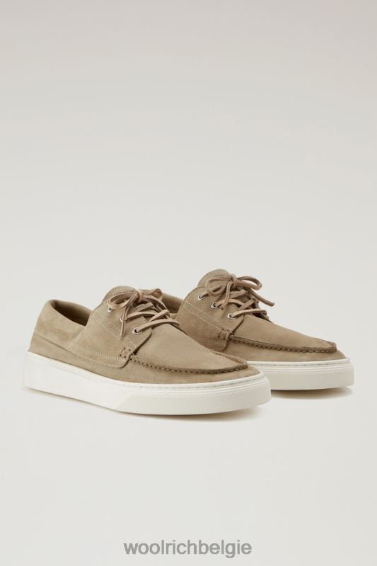bootschoenen van suède leer Woolrich Heren 8TTN0380 beige schoenen