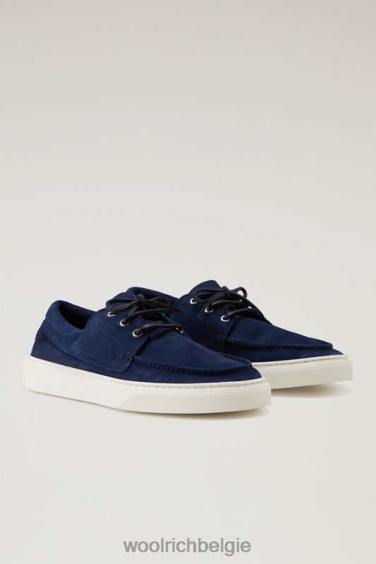bootschoenen van suède leer Woolrich Heren 8TTN0514 blauw schoenen