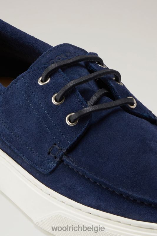 bootschoenen van suède leer Woolrich Heren 8TTN0514 blauw schoenen