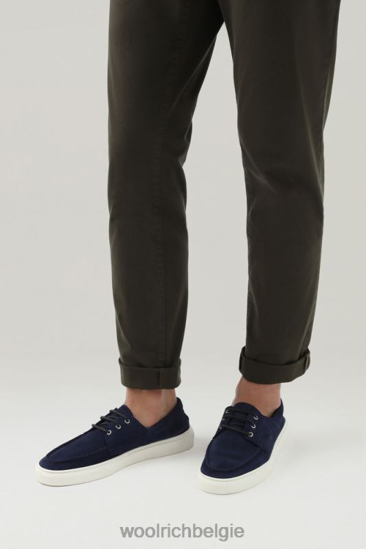 bootschoenen van suède leer Woolrich Heren 8TTN0514 blauw schoenen