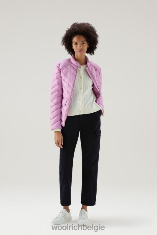 breed geribd vest van puur katoen Woolrich vrouwen 8TTN0122 Helder wit kleding