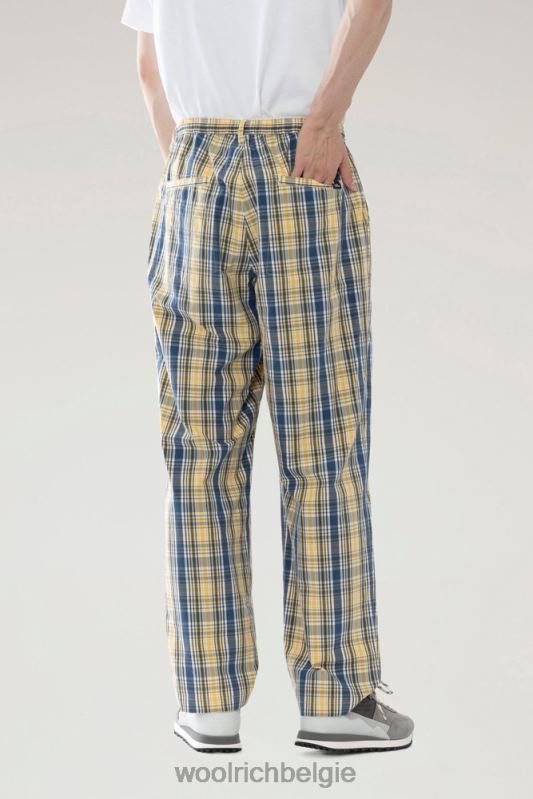 broek van een wattenmix Woolrich Heren 8TTN0539 gele ruit kleding