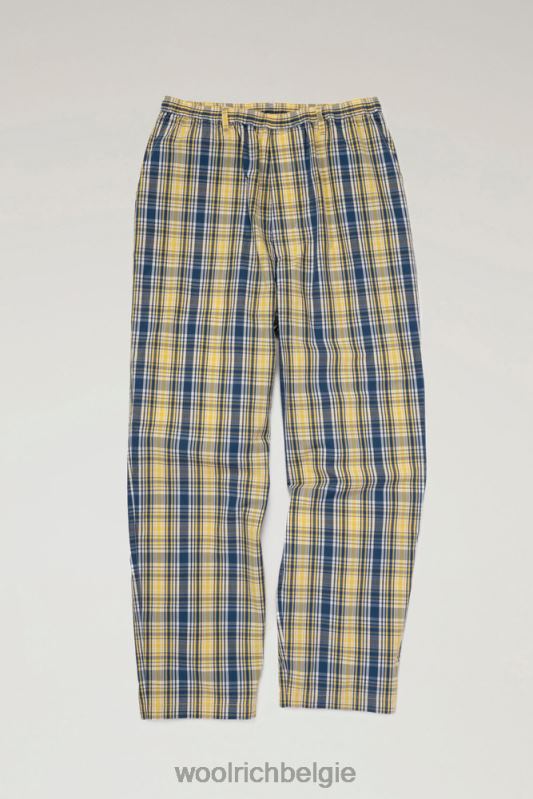 broek van een wattenmix Woolrich Heren 8TTN0539 gele ruit kleding