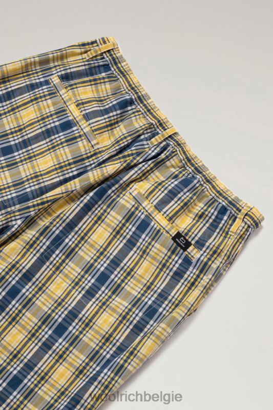 broek van een wattenmix Woolrich Heren 8TTN0539 gele ruit kleding