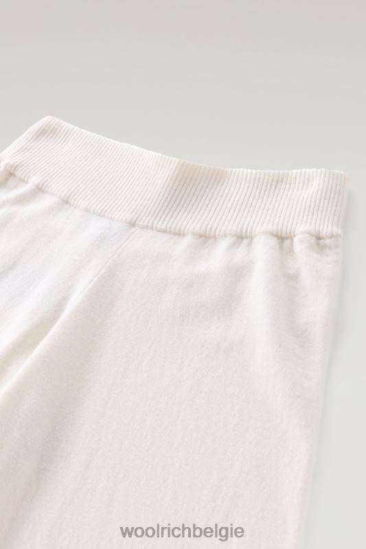 broek van kasjmier en wolmix Woolrich vrouwen 8TTN0273 melkachtige crème kleding