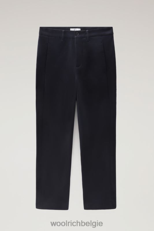 broek van stretchkatoenen twill Woolrich vrouwen 8TTN0289 Melton blauw kleding
