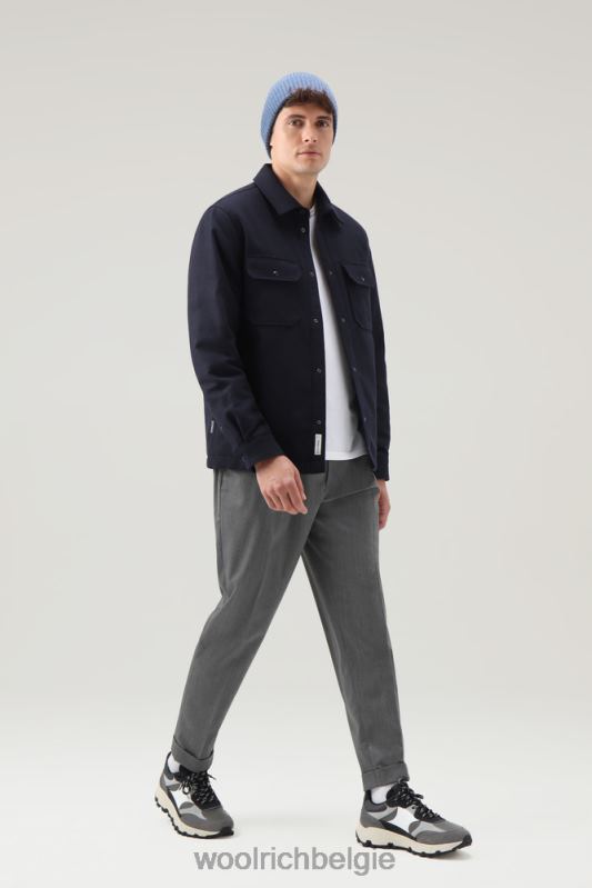 broek voor woon-werkverkeer van een eco-comfortabele wolmix Woolrich Heren 8TTN0698 middengrijs gemêleerd kleding