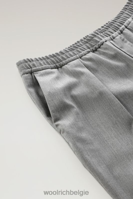 broek voor woon-werkverkeer van een eco-comfortabele wolmix Woolrich Heren 8TTN0698 middengrijs gemêleerd kleding