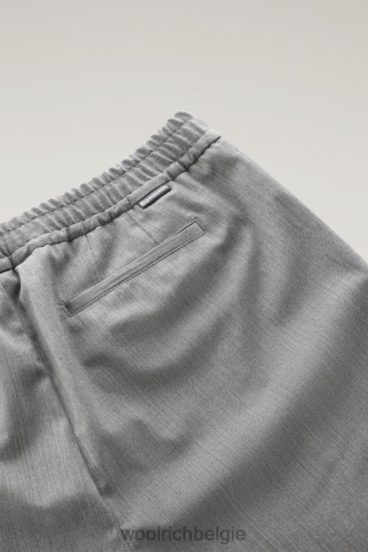 broek voor woon-werkverkeer van een eco-comfortabele wolmix Woolrich Heren 8TTN0698 middengrijs gemêleerd kleding