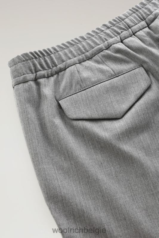 broek voor woon-werkverkeer van een eco-comfortabele wolmix Woolrich Heren 8TTN0698 middengrijs gemêleerd kleding