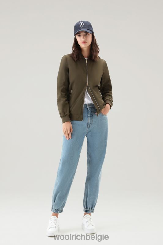 charlotte bommenwerper in stedelijk tintje Woolrich vrouwen 8TTN04 donkergroen kleding