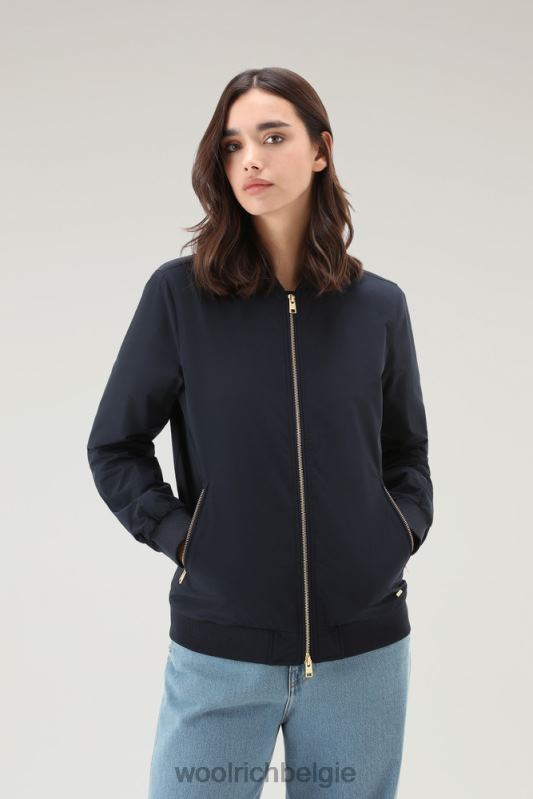 charlotte bommenwerper in stedelijk tintje Woolrich vrouwen 8TTN09 Melton blauw kleding