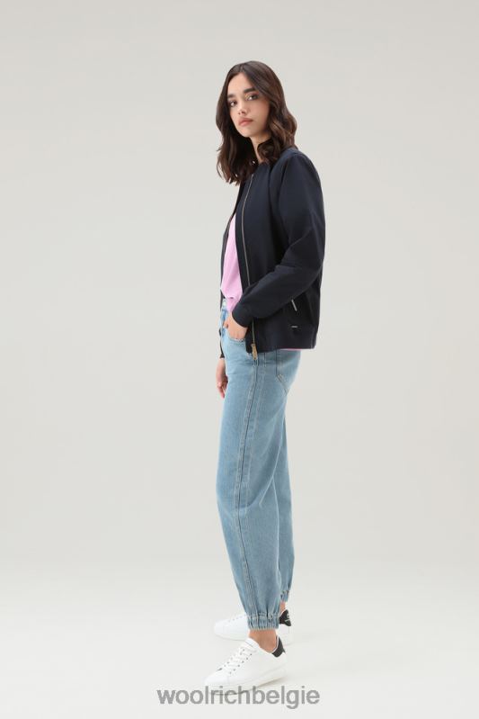 charlotte bommenwerper in stedelijk tintje Woolrich vrouwen 8TTN09 Melton blauw kleding