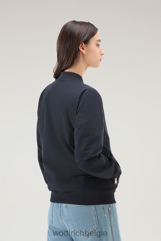 charlotte bommenwerper in stedelijk tintje Woolrich vrouwen 8TTN09 Melton blauw kleding