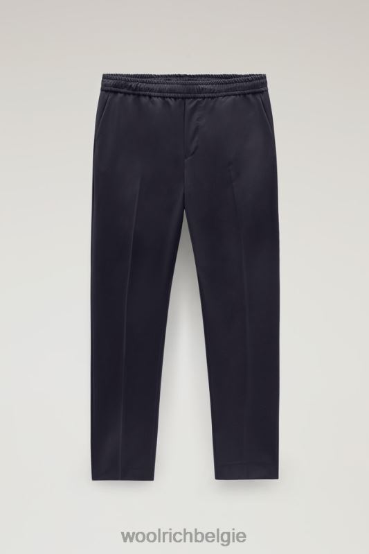 chinobroek van koele nieuwe Italiaanse wol Woolrich Heren 8TTN0500 Melton blauw kleding