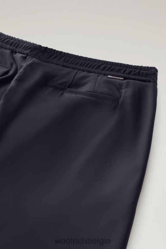 chinobroek van koele nieuwe Italiaanse wol Woolrich Heren 8TTN0500 Melton blauw kleding