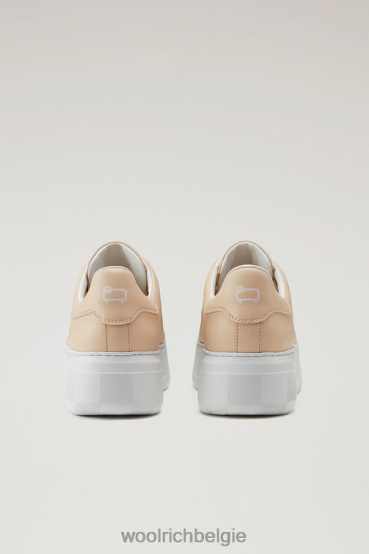 chunky pumps van kalfsleer met contrasterende details Woolrich vrouwen 8TTN092 perzik schoenen