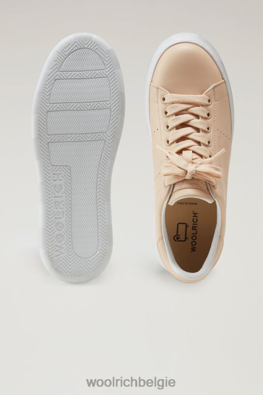 chunky pumps van kalfsleer met contrasterende details Woolrich vrouwen 8TTN092 perzik schoenen
