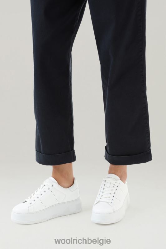 chunky pumps van zacht leer Woolrich vrouwen 8TTN012 Wit wit schoenen