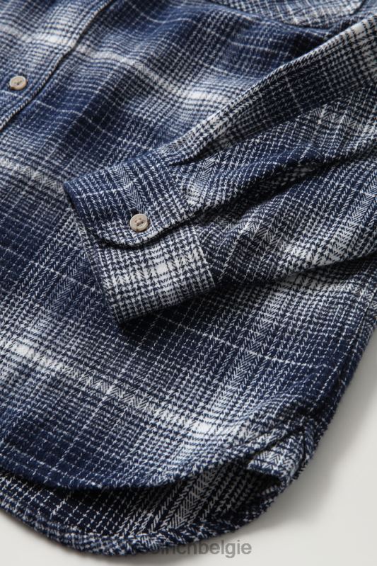 cruiser flanellen geruit overhemd Woolrich Heren 8TTN0652 blauwe ruit kleding